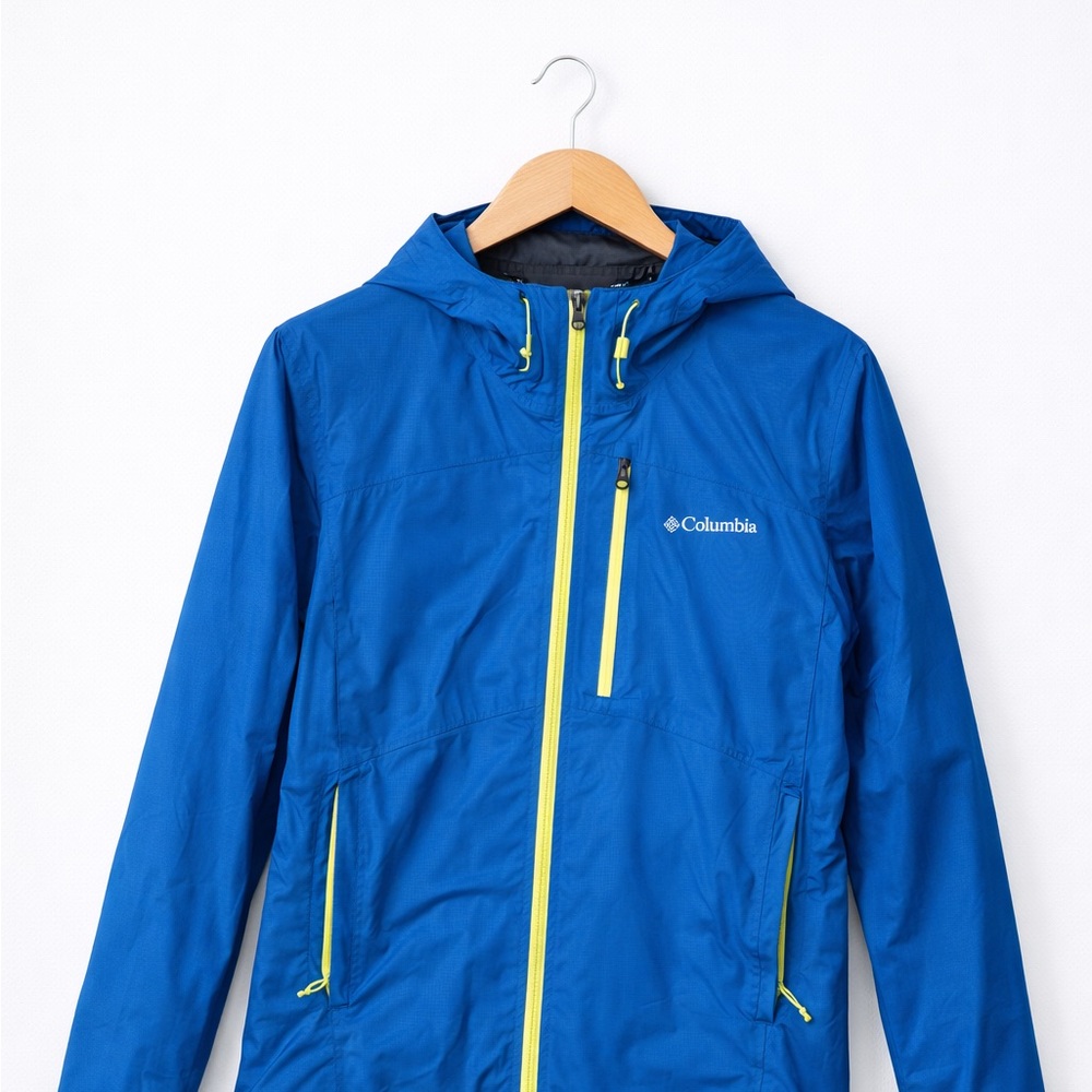 Columbia Vibrant Blue Jacket with Lime Accents